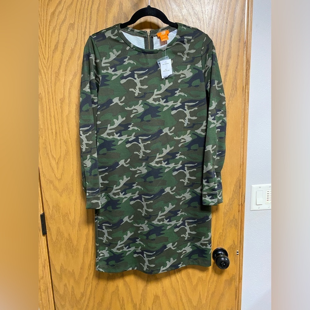 JOE FRESH Women’s Long Sleeve Camo Dress - Sz M - NWT